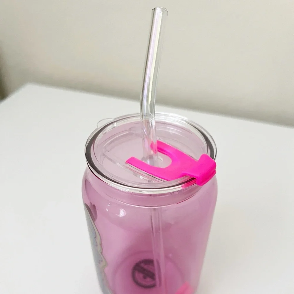 Barbie Pink and Clear Drinkware Set
